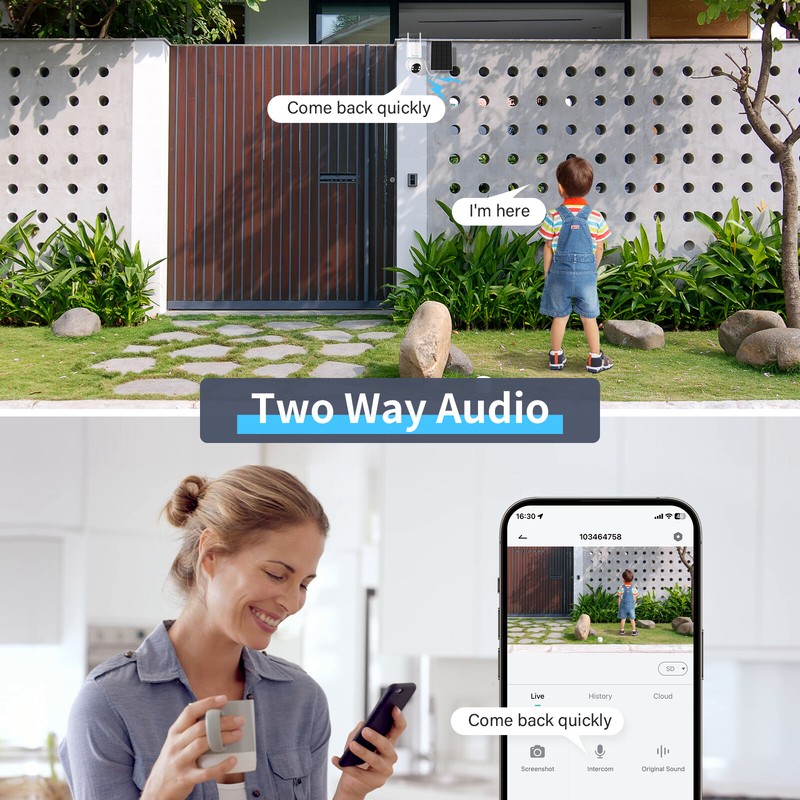 Solar Battery Powered Wifi Security Camera System Wireless Outdoor PTZ 360° Cams gallery
