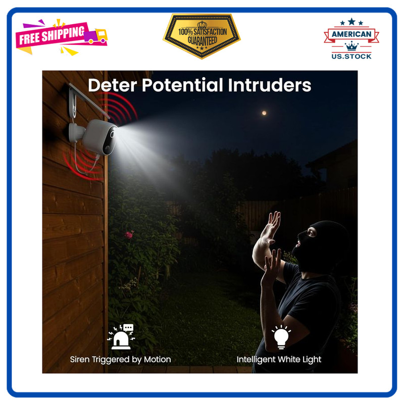 INFIYA Security Cameras Wireless Outdoor-Solar&Battery Powered 2K 2.4G Cameras f gallery