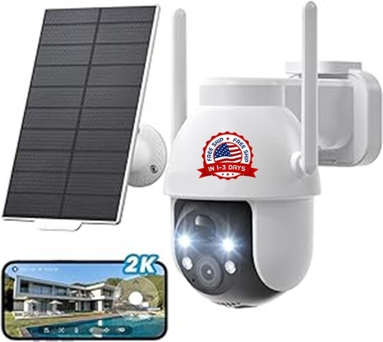 Camara De Seguridad Solar WIFI Inalambrica Para Casa Exterior HD Con Audio NUEVO