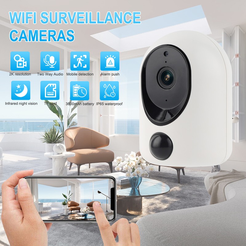 2024 Wireless 4MP WiFi Security Camera System Smart outdoor Night Vision Cam 2K gallery