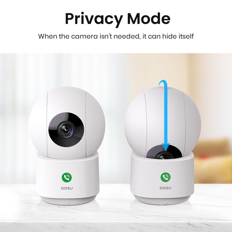 2K Security Camera Indoor, Baby Monitor Pet Camera 360-Degree for Home Securi... gallery