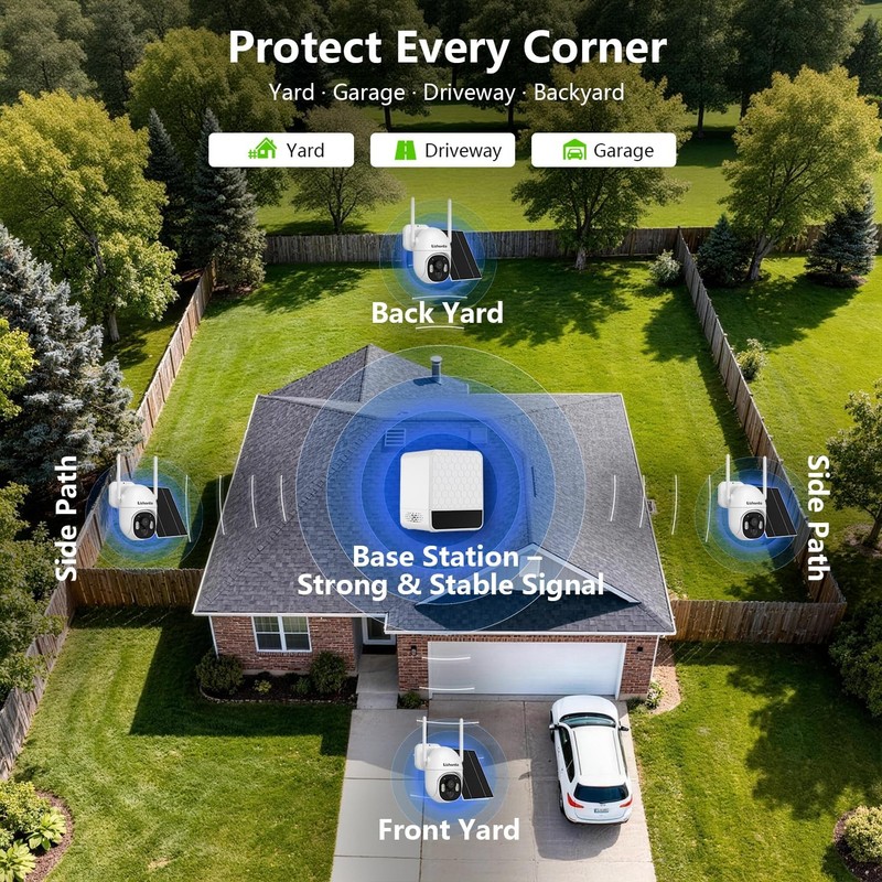** NEW Solar Security Camera Kit | Wireless | Color Night Vision | 64GB Storage gallery
