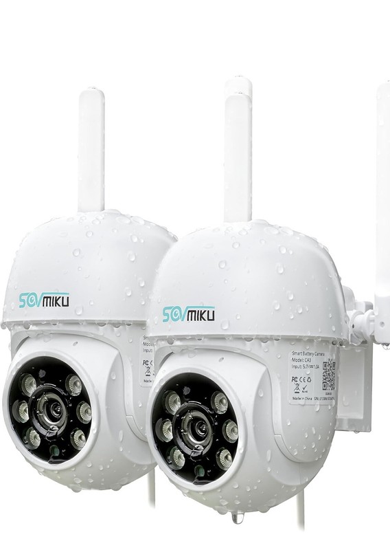 2CA3 AI Auto Tracking Mini 2K Security Camera Wireless Outdoor, Two-Way Audio…