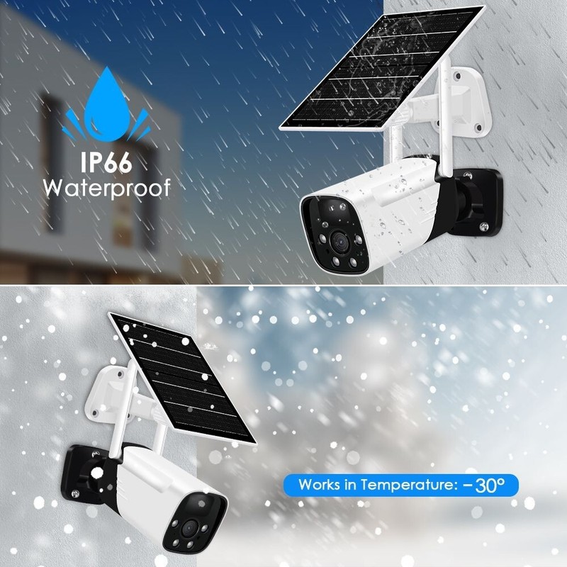 3MP Wifi Solar Camera Wireless Home Security Outdoor SmartCam Night Vision Cam gallery