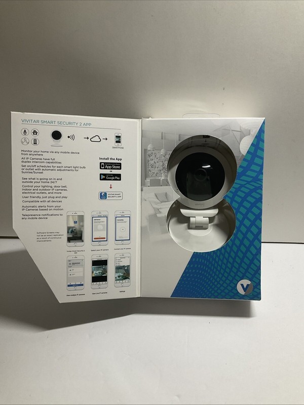 360 Wide Angle View Smart Home 1080p HD NEW Security Camera Vivitar IPC117 Wi-Fi gallery