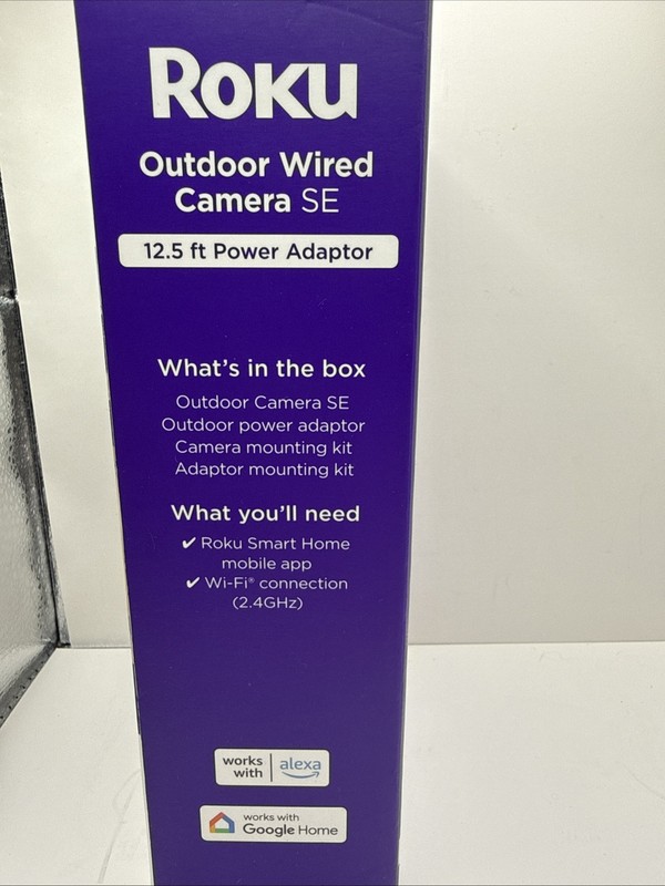 Roku SE Outdoor Wired Camera with 12.5ft Power Adapter gallery