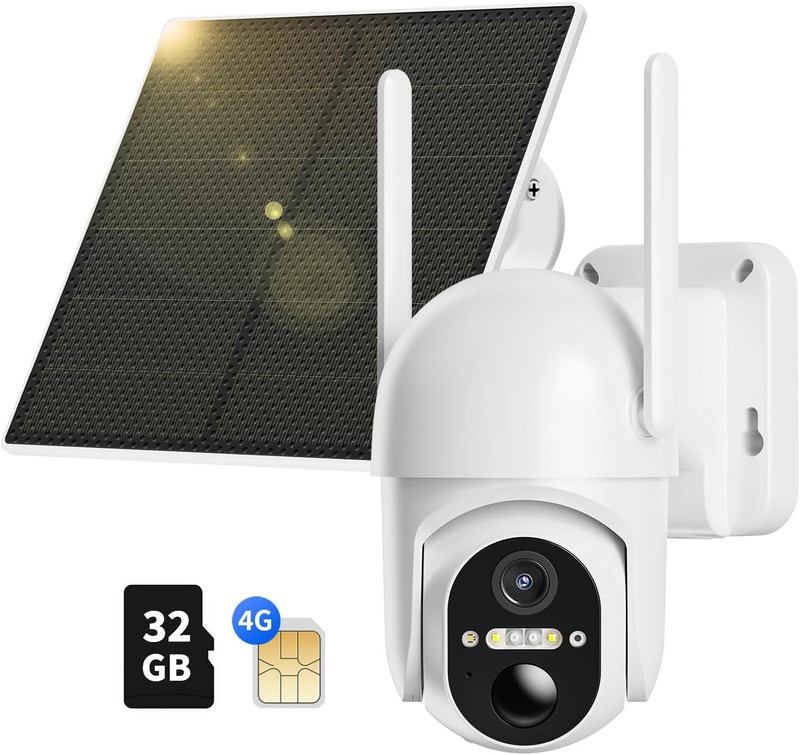 Ebitcam 4G LTE Cellular Security Camera Includes Memory Card & SIM Card(Support gallery