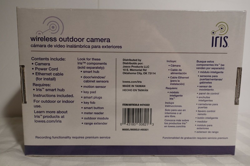 New Sealed Iris Wireless Outdoor Security Camera 720p Day Night Vision 474322 gallery