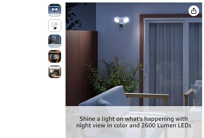 Blink Wired Floodlight Camera - White gallery