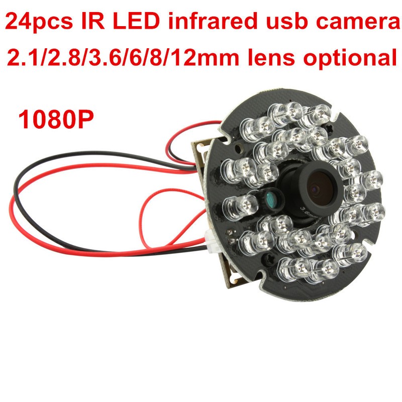 1080P CMOS Camera Module IR Night Vision 24Leds F Win10 Android Linux 12mm Lens gallery