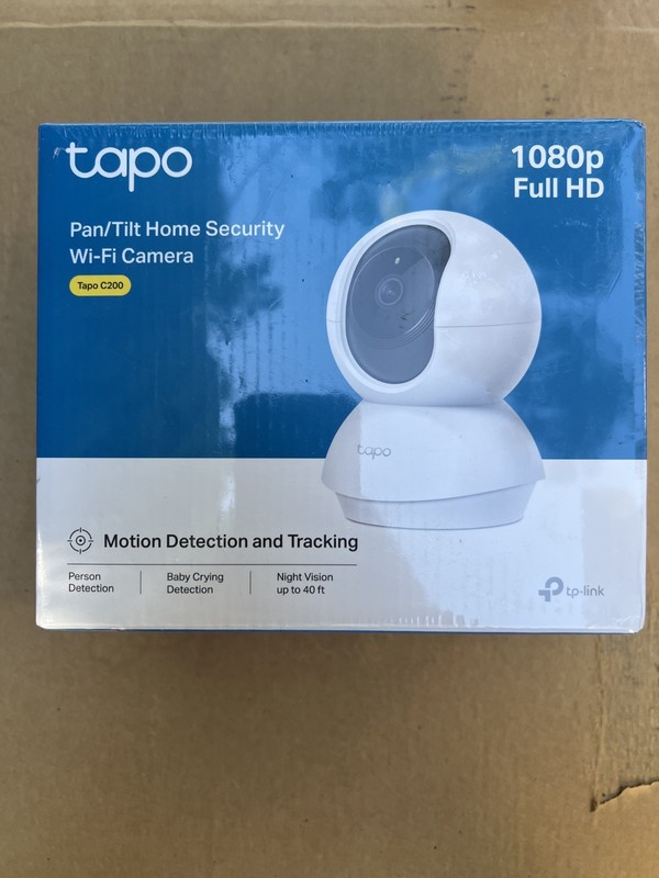 TP-Link C200 Tapo Pan/Tilt Security Camera for Baby, Pet Camera NEW SEALED
