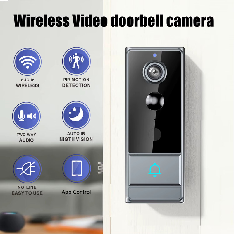Wireless Wifi Video Doorbell, Night Vision, Photo and Video, 2 Way Audio, Live N gallery