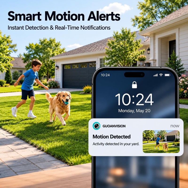 Cameras for Home Security Indoor Outdoor, Dual Antenna 5G/2.4G WiFi Security ... gallery