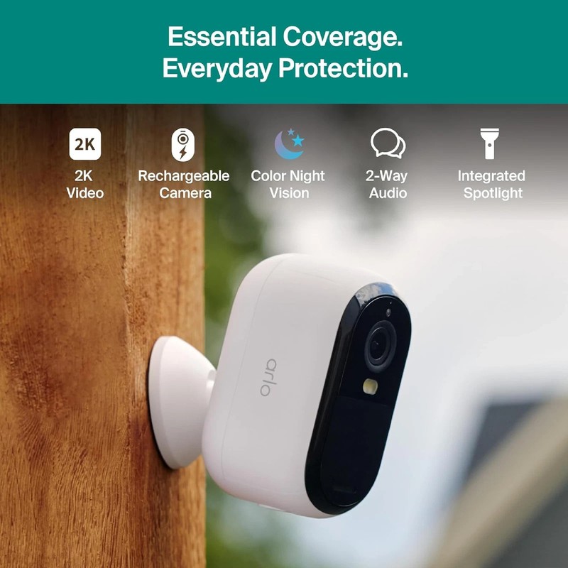 NEW Arlo Essential Security Camera, 3rd Gen 2025, 1080p HD, Battery Powered gallery