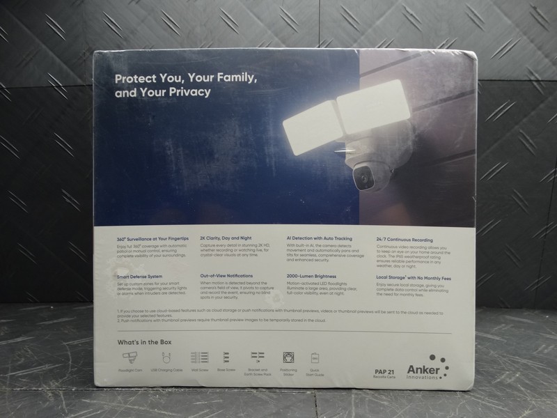 Eufy E30 2K Hardwired Floodlight Security Camera Pan Tilt Lens No Monthly Fee gallery