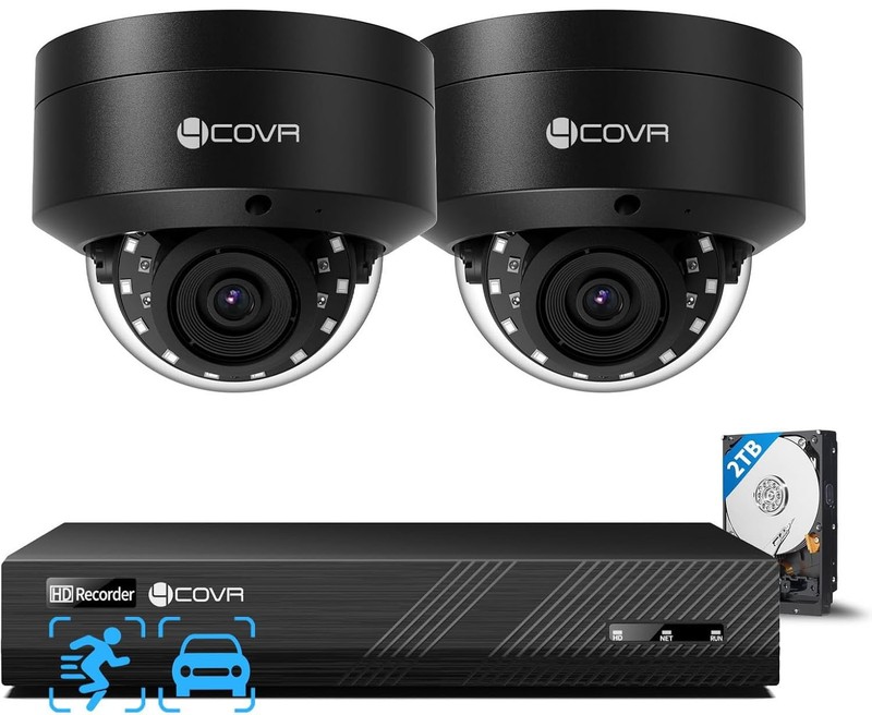 4K PoE Security Camera System, AI Human & Vehicle Detection PoE H.265 8MP camera
