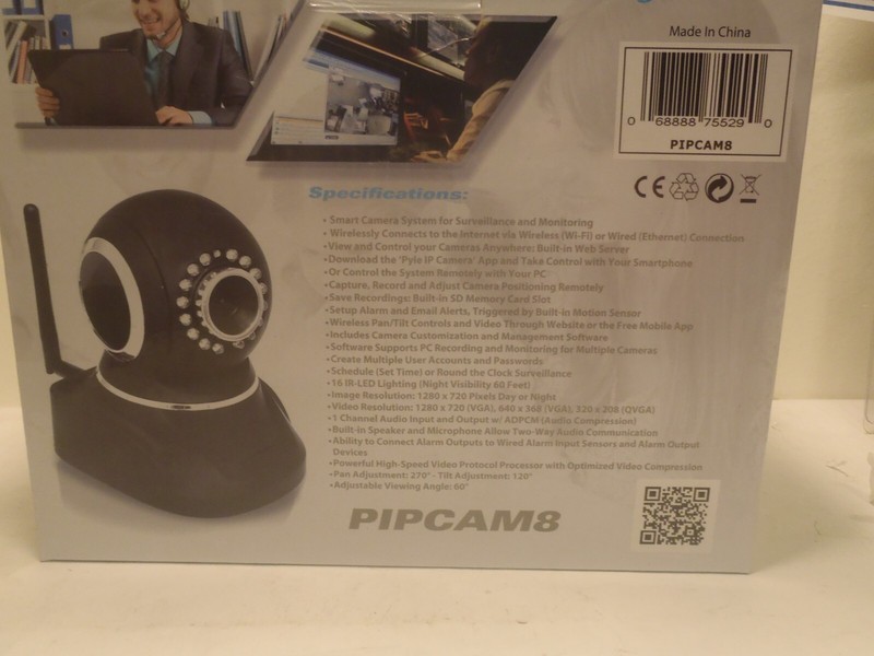 Pyle Wireless Outdoor IP Camera, P2P Network, Image Capture, Video,Built-In Mic gallery