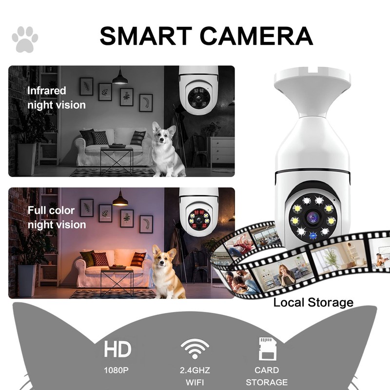 Outdoor Wireless HD Security Cameras - 2 Pack with 360° Panoramic View gallery