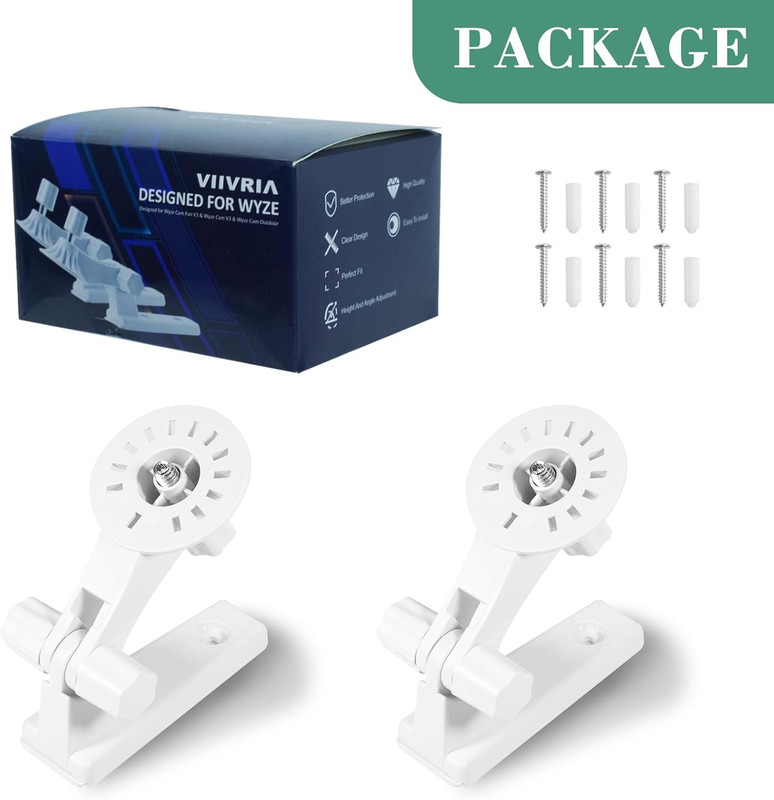 2-Pack Wall Mount, Specially Designed for Wyze Cam Pan V3, 180° Tilt Adjustable gallery