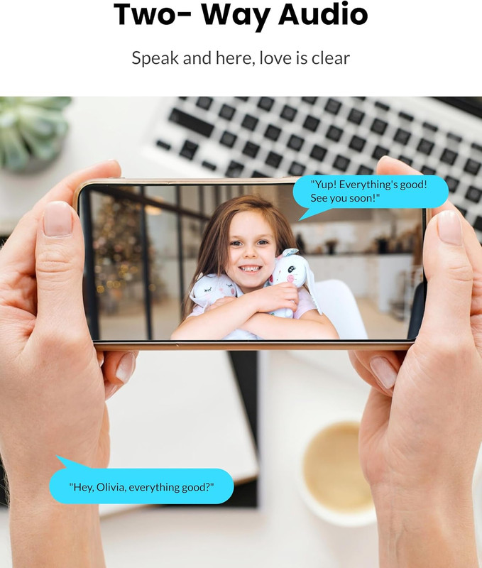 Dual Lens Security Camera Indoor 5G/2.4G Wifi, 2K+2K Pet Camera with Pan Tilt fo gallery