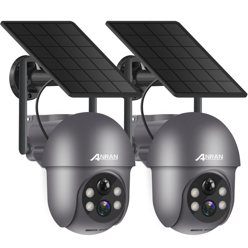 ANRAN 3MP Security Camera Wireless Outdoor, 2K Solar Outdoor Camera with 360°…