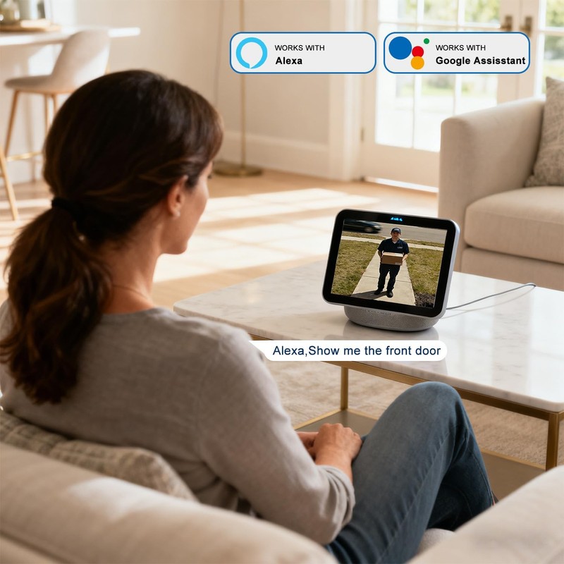 Doorbell Camera Wireless with Chime -2K HD Video AI Motion Detection, Two - W... gallery