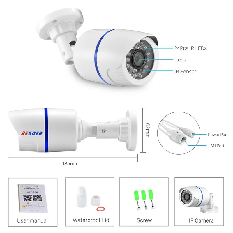 4K 8MP Security HD Camera Outdoor Waterproof 4MP IR Night Vision Detection CCTV gallery