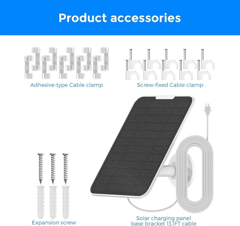 4W Solar Panel Compatible with SimpliSafe Outdoor Camera - High Efficiency Solar gallery