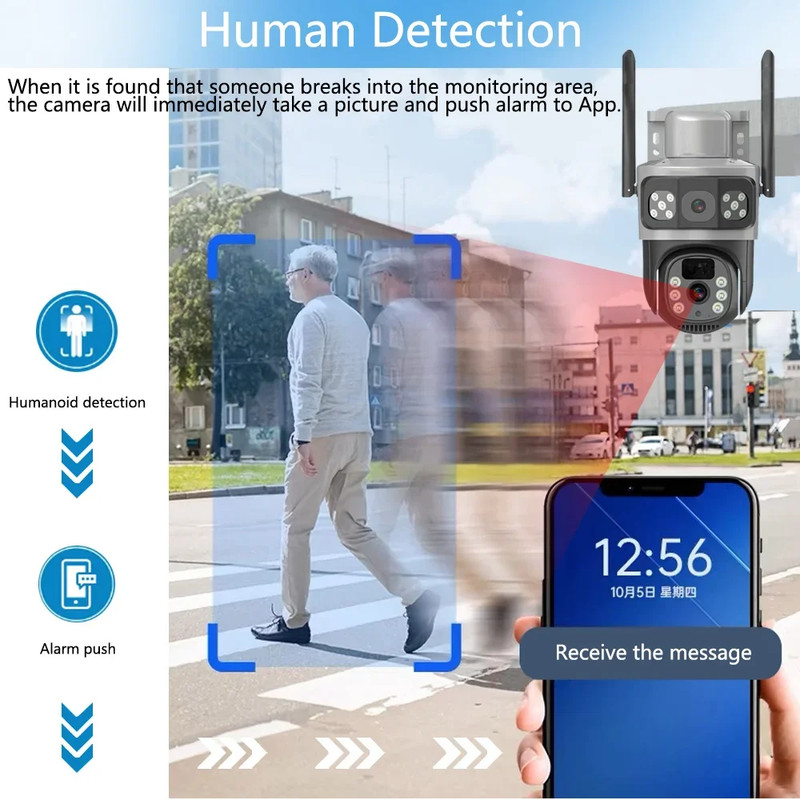 Camaras De Seguridad Solar Exterior 4K Wifi Inalambrica CCTV Con Visión Nocturna gallery