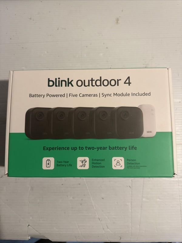 Blink Outdoor 4 Wireless HD Smart 1080p Security Camera - 5 Camera System Sealed gallery