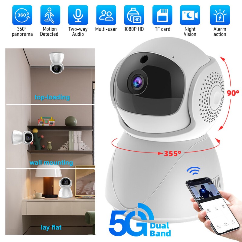 Towell App 5GHz Wifi IP Security Camera Smart Night Vision Outdoor Indoor Camera