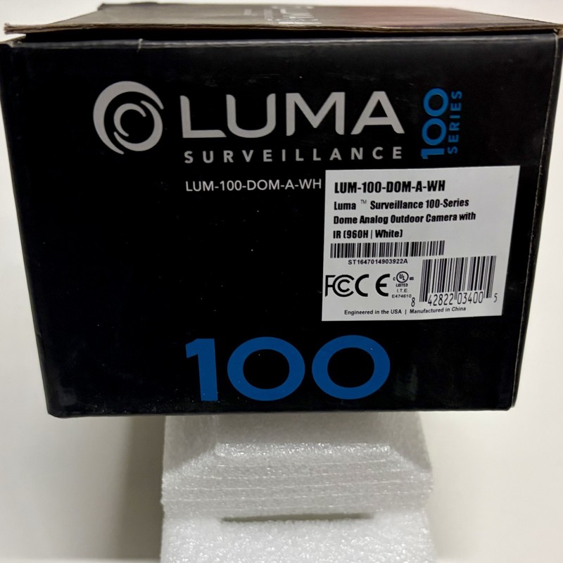 Luma Surveillance Dome Camera 100 Series LUM-100-DOM-A-WH OPEN BOX gallery