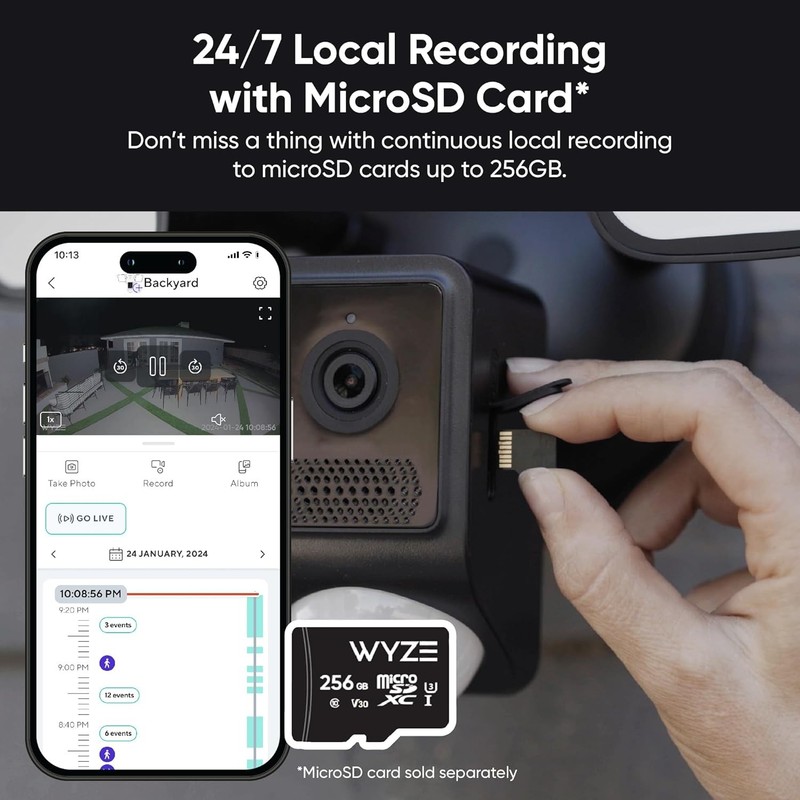 WYZE Floodlight Camera v2 Security Camera Outdoor, 2K HD with Color Night Vision gallery