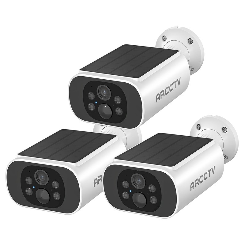 ARCCTV 4MP HD Solar Battery Powered Security Camera System Outdoor WiFi Wireless