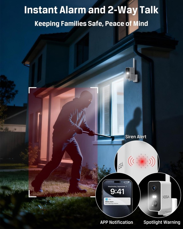 4G SIM 2K Camara De Seguridad SIN WIFI Inalambrica Con Panel Solar Para Exterior gallery