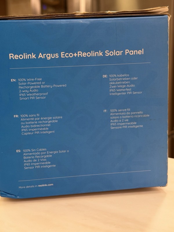 Reolink Argus Eco 1080P Wireless Outdoor Security Camera Solar Powered Black gallery