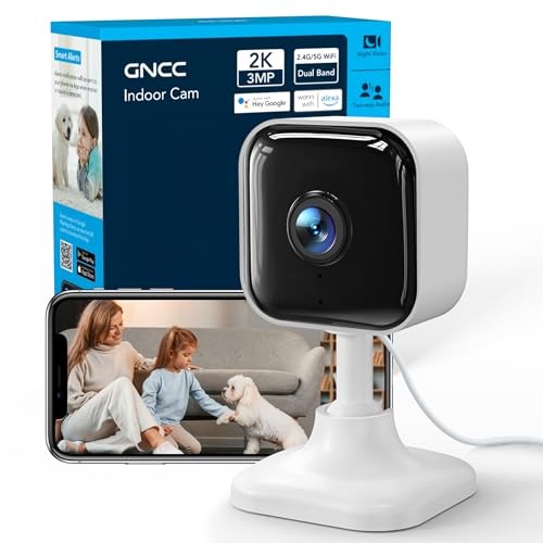 GNCC 2K Indoor Security Camera WiFi Pet Monitor Night Vision Motion Detection GC gallery