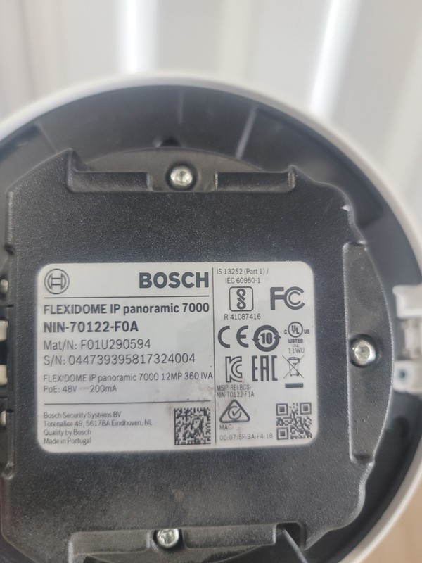 Bosch NIN-70122-F0A Flexidome IP Panoramic 7000 MP Base Included gallery