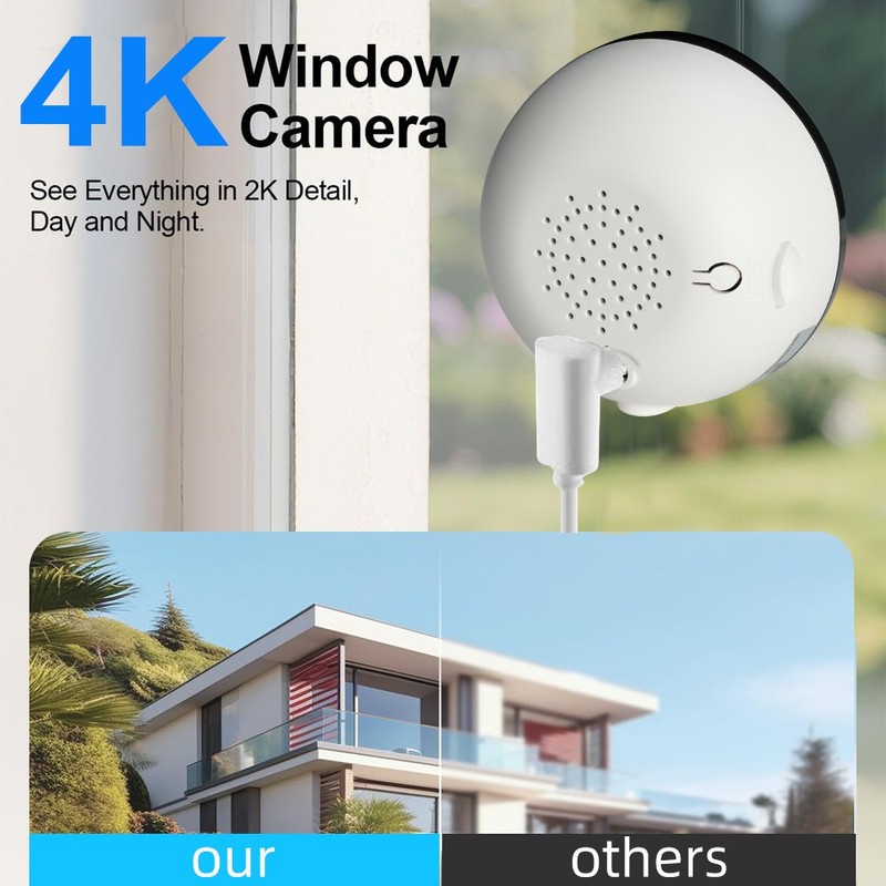 4MP 4K Window Camera, 2.4GHz & 5GHzG WiFi Indoor Cameras for Home Security NEW gallery