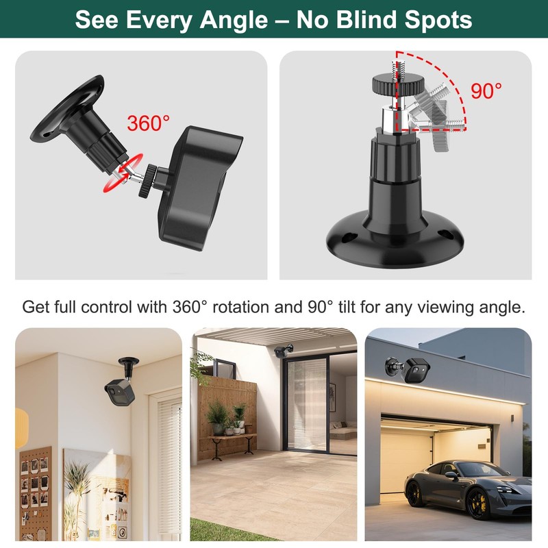 Blink Mount for Outdoor 2K+, 3 Pack Protective Housing and 360° Adjustable Br... gallery