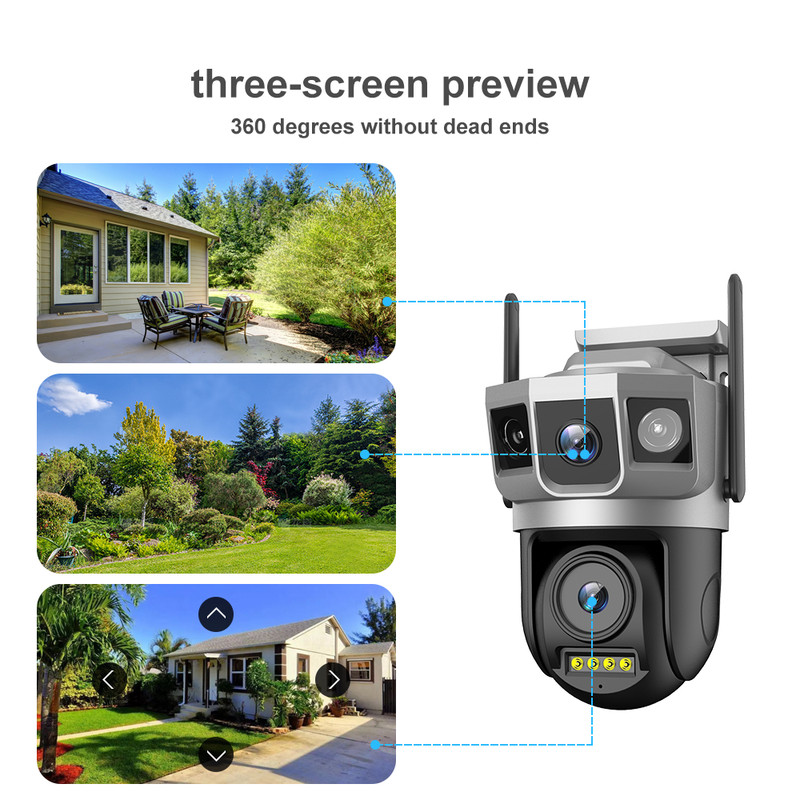 4K Wireless Security Camera System Outdoor Home Dual Lens Wifi Night Vision Cam gallery