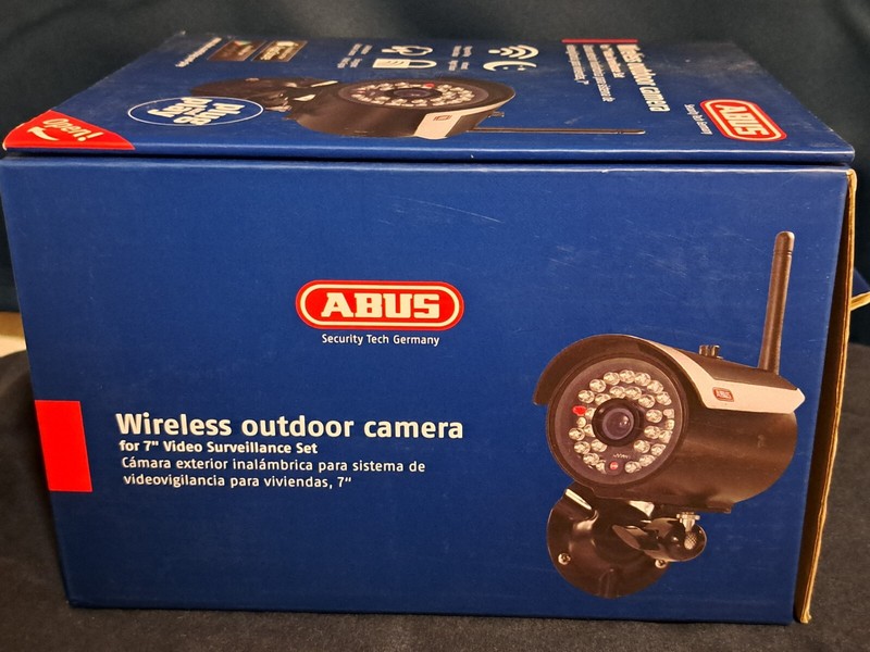 ABUS Wireless Outdoor Security Camera and Door Viewer Combo Set Plug and Play gallery