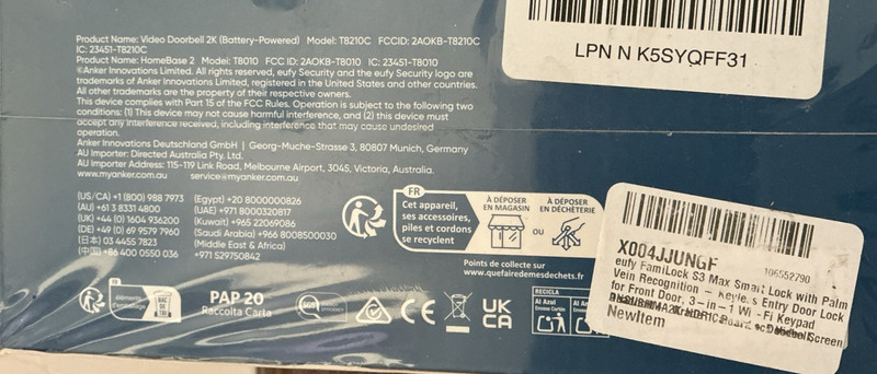 Brand New factory sealed Eufy 2K Security Video Doorbell S220 Combo T8210C gallery