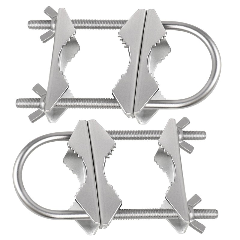 Dual Antenna Mast Clamp, Galvanized Iron U-Bolt Mounting Bracket for Antennas...