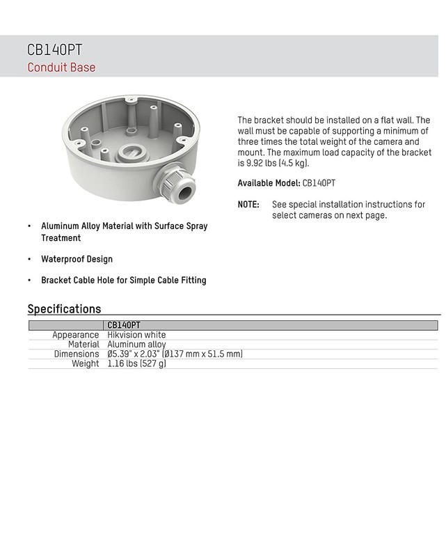 DS-1280ZJ-DM21 Wall Mount Bracket for DS-2CD2358G1-I DS-2CD2347G1-LU gallery