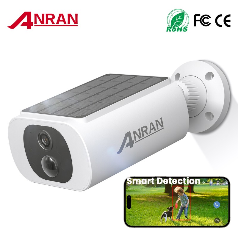 ANRAN Solar Security Camera Wireless Battery Powered WiFi Outdoor Waterproof
