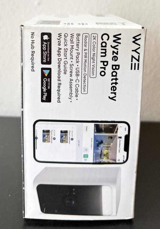 Wyze Battery Cam Pro Wireless Indoor/Outdoor 2K FHD Security Camera Night Vision gallery