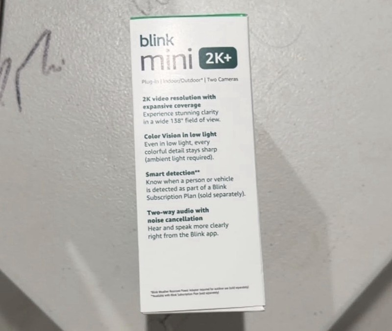 Blink Mini 2K+ 2-Pack Plug-In Indoor/Outdoor Wi-Fi Cameras, Two-Way, White gallery