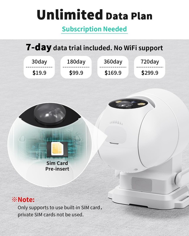 Cellular Security Camera, No WiFi Security Camera, 4G LTE Solar Cameras Wirel... gallery