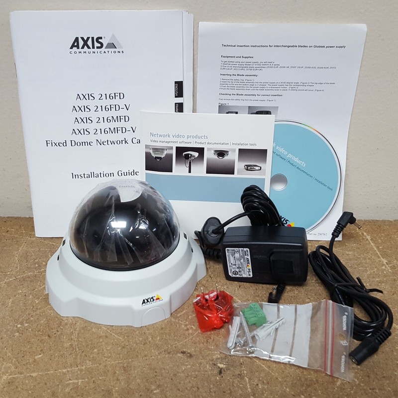 Axis 216MFD Dome Security Camera White 0278-001-03 w/pwr cord, cd -Open Box-